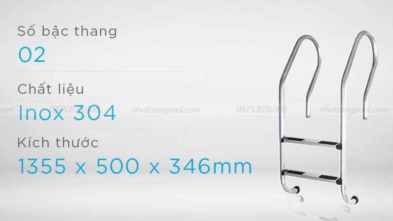 Thang bể bơi Inox 304 chuyên dụng MXI2 - 5