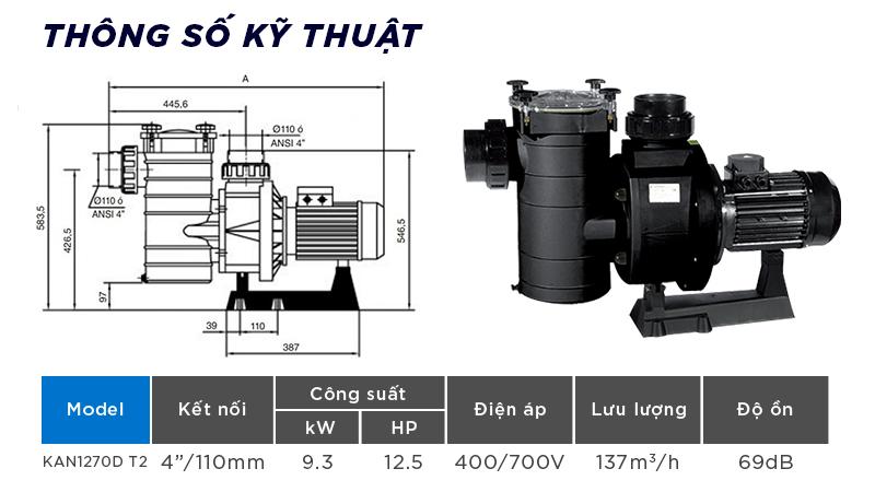 Thông số kỹ thuật máy bơm Kripsol KAN1270D T2