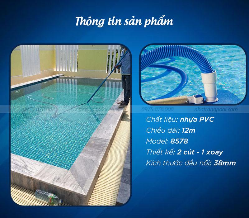 Thông tin về sản phẩm ống mềm tự nổi bể bơi 12m