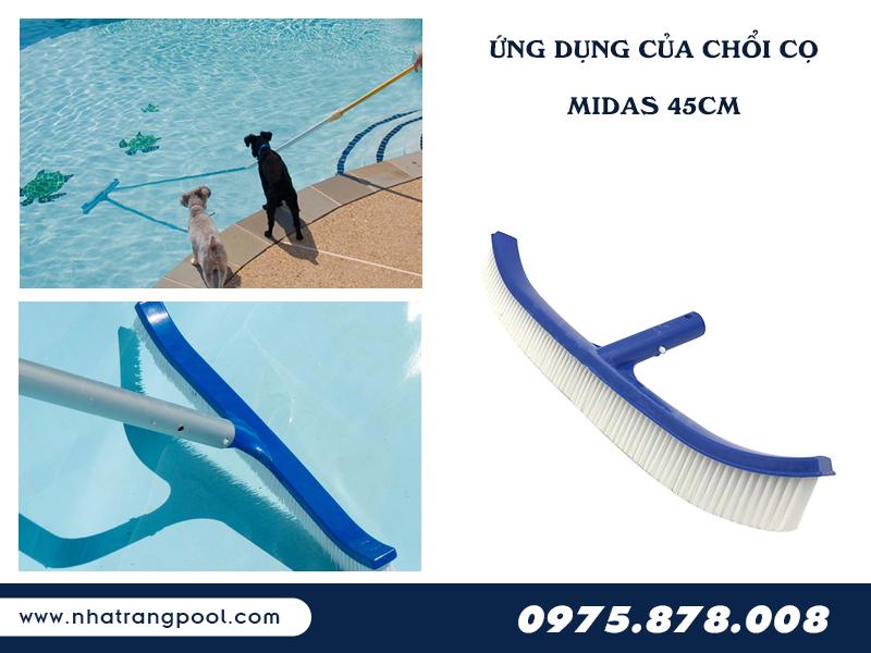 Ứng dụng chổi cọ bể bơi Midas 45cmỨng dụng chổi cọ bể bơi Midas 45cm