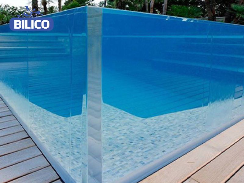 Bể bơi kính Acrylic ngoài trời